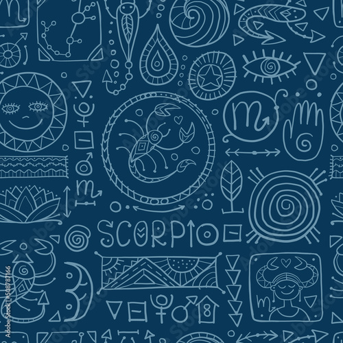Scorpio zodiac sign. Element of Water.