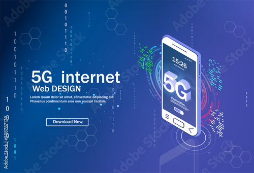 High-speed connection to the world Wide Web from anywhere in the world via the mobile Internet. The hologram of the earth consists of a polygon, and points. Vector illustration.