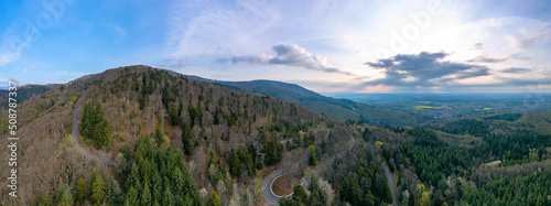 View of the Route des Gretes in the vosges, France