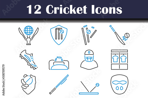 Cricket Icon Set