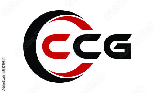 CCG swoosh three letter logo design vector template | monogram logo | abstract logo | wordmark logo | letter mark logo | business logo | brand logo | flat logo | minimalist logo | text | word | symbol photo