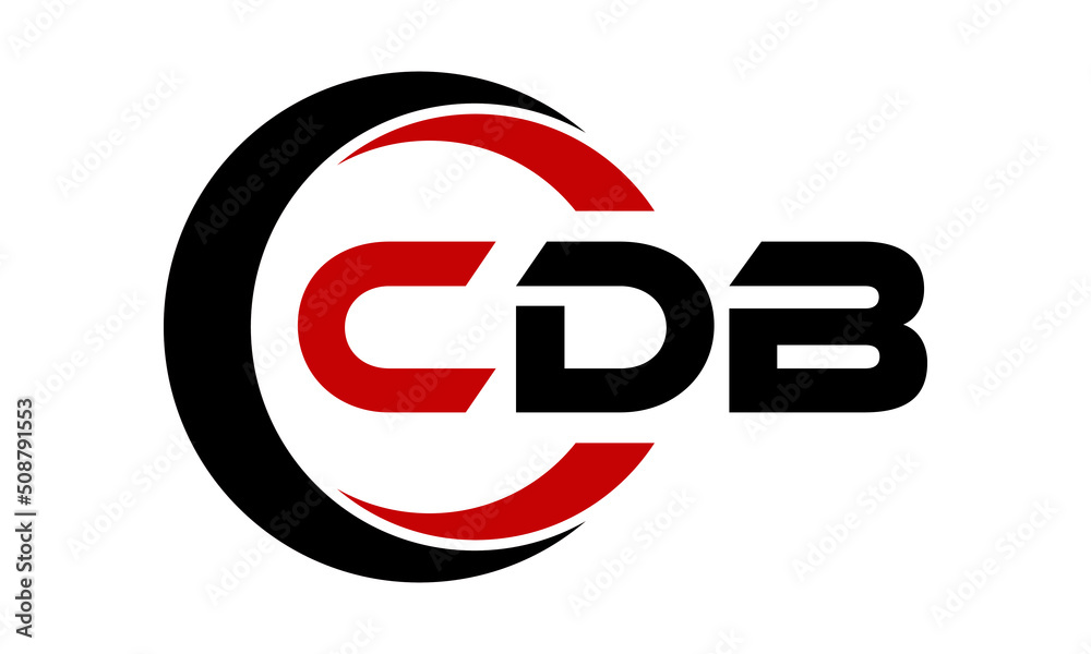 CDB swoosh three letter logo design vector template | monogram logo ...