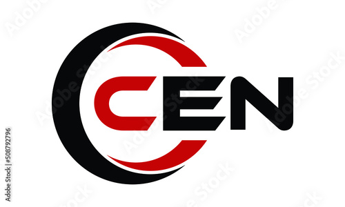 CEN swoosh three letter logo design vector template | monogram logo | abstract logo | wordmark logo | letter mark logo | business logo | brand logo | flat logo | minimalist logo | text | word | symbol