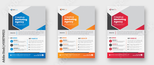 Flyer template layout design. Business Flyer Corporate Flyer Template Geometric shape Flyer Circle Abstract Colorful concepts