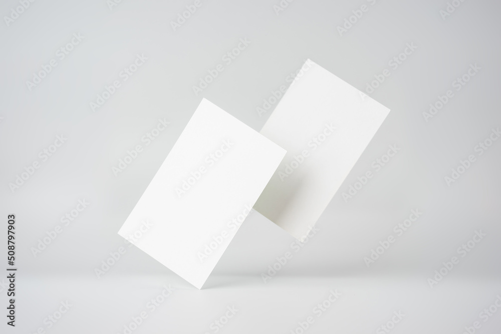 two business card isolated on white background two business card isolated on white background