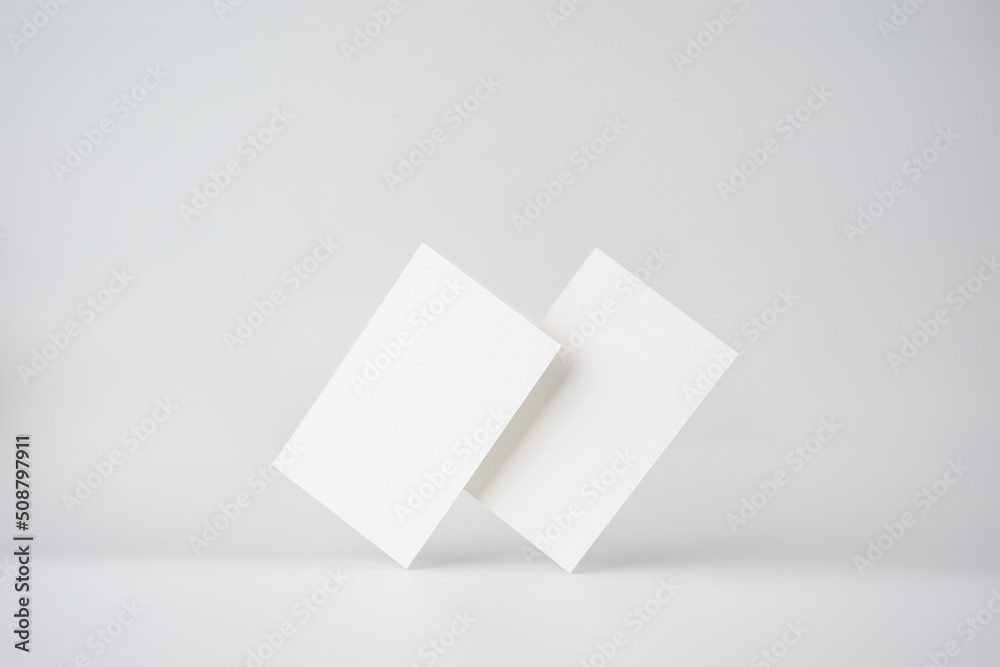 two business card isolated on white background two business card isolated on white background