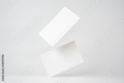 two business card isolated on white background