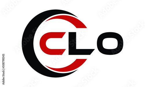 CLO swoosh three letter logo design vector template | monogram logo | abstract logo | wordmark logo | letter mark logo | business logo | brand logo | flat logo | minimalist logo | text | word | symbol