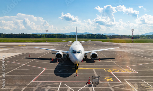 Airplane in Airport photo