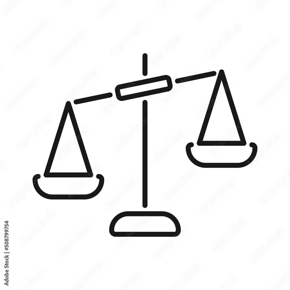 Scales line icon, scales editable stroke outline icon, high quality vector symbol for mobile app. Scales line icon, scales editable stroke outline icon, high quality vector symbol for mobile app.