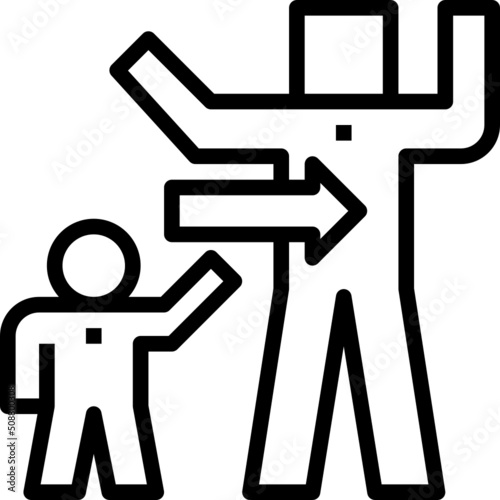 virtual modern line style icon