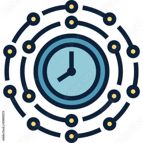 time outline style icon