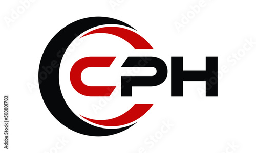 CPH swoosh three letter logo design vector template | monogram logo | abstract logo | wordmark logo | letter mark logo | business logo | brand logo | flat logo | minimalist logo | text | word | symbol photo