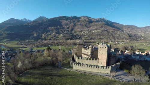 Medieval Savoy castle in Aosta Valley