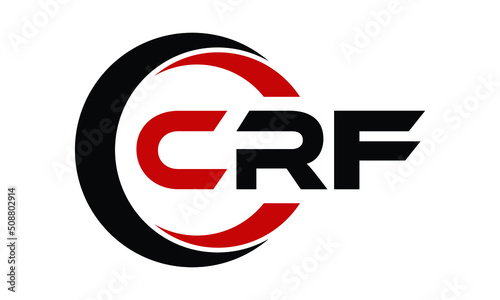 CRF swoosh three letter logo design vector template | monogram logo | abstract logo | wordmark logo | letter mark logo | business logo | brand logo | flat logo | minimalist logo | text | word | symbol