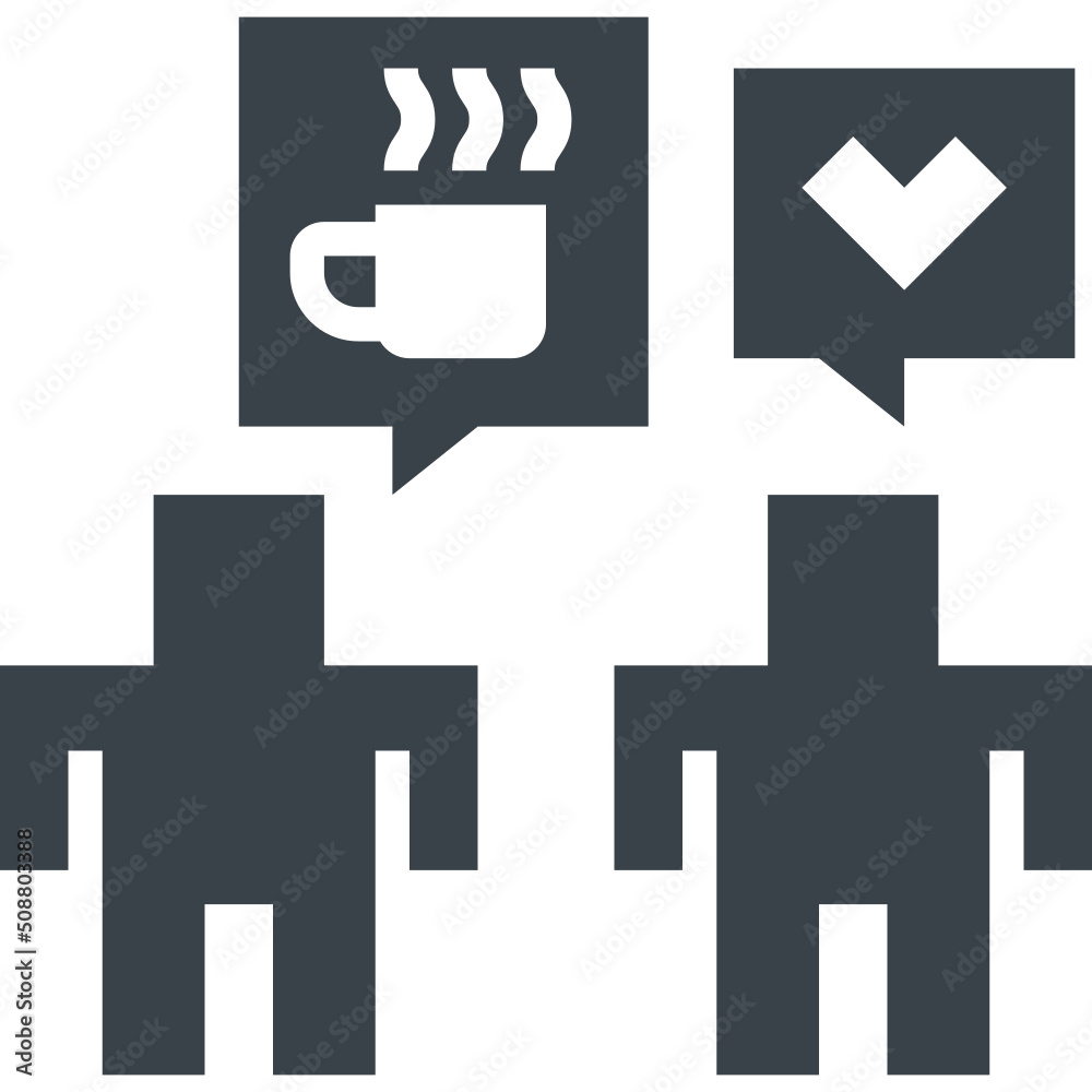 Fototapeta premium socialize glyph style icon