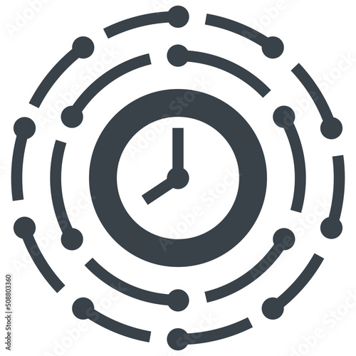 time glyph style icon