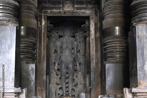 Beautiful Basadi Halli Jain Vijaya Adinatha Temple, Near Hoysaleswara temple, Halebidu, Hassan, Karnataka, India photo