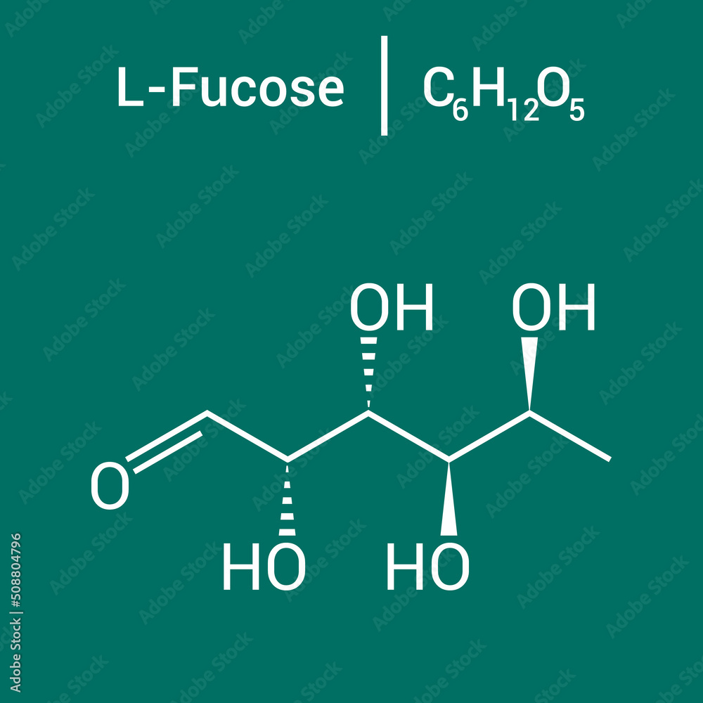 chemical structure of L-Fucose (C6H12O5) chemical structure of L-Fucose (C6H12O5)