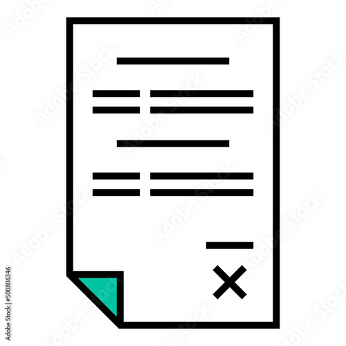 invalid letter icon on transparent background