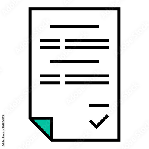 valid letter icon on transparent background