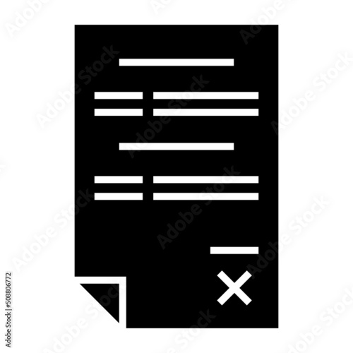 invalid letter icon on transparent background