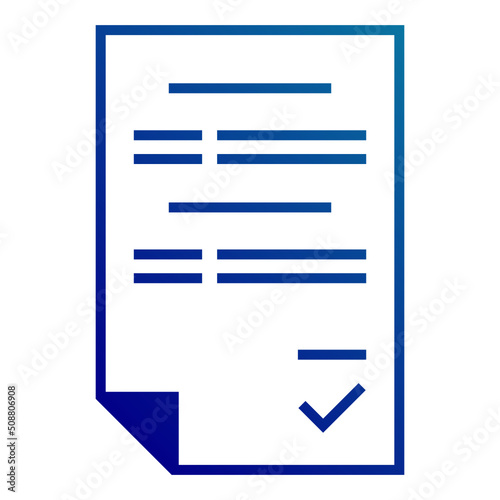 valid letter icon on transparent background