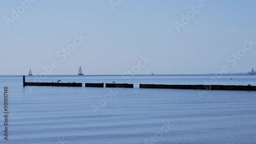 Yacht Sailing on Baltic Sea 4K