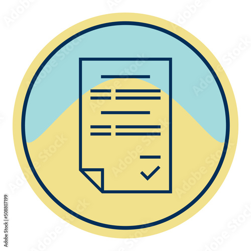 valid letter icon on transparent background