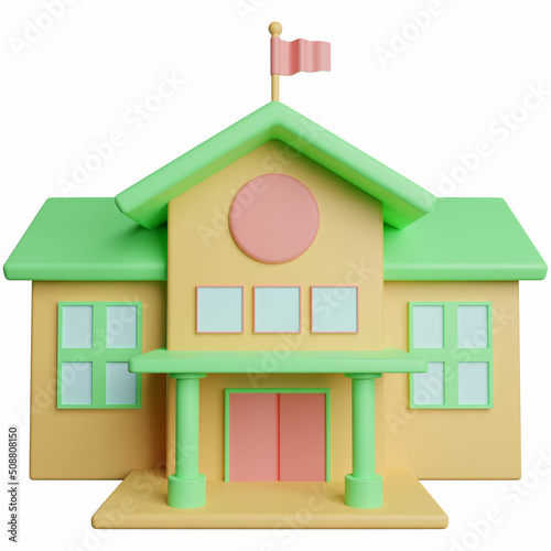 Fototapeta Naklejka Na Ścianę i Meble -  3D Rendering Illustration Schools Photo HD