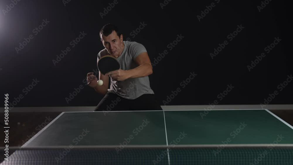 table tennis. man a athlete playing ping pong. sport party tournament