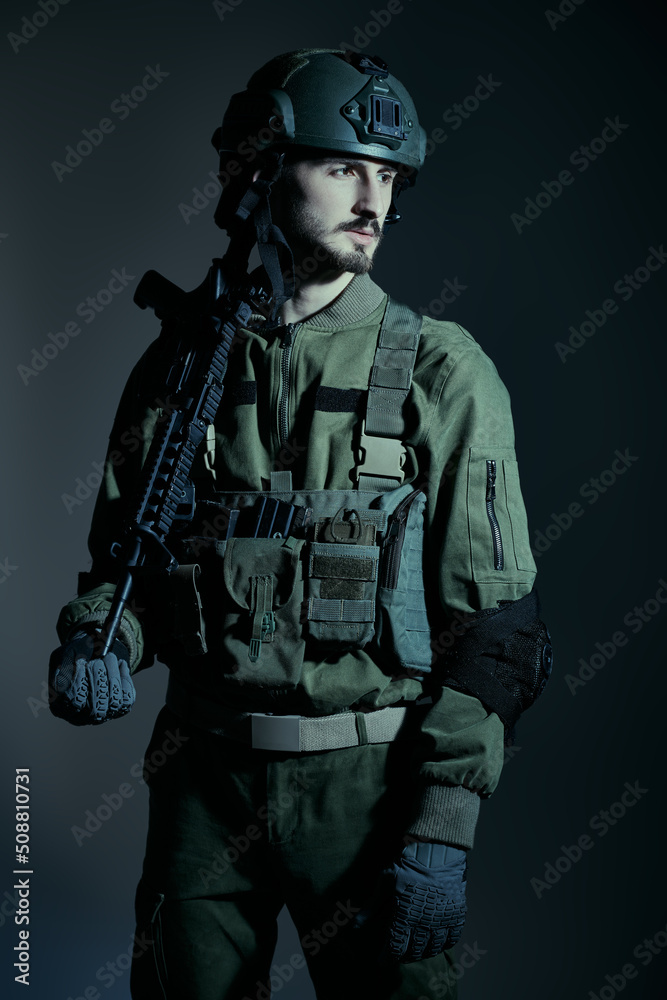 soldier with rifle soldier with rifle