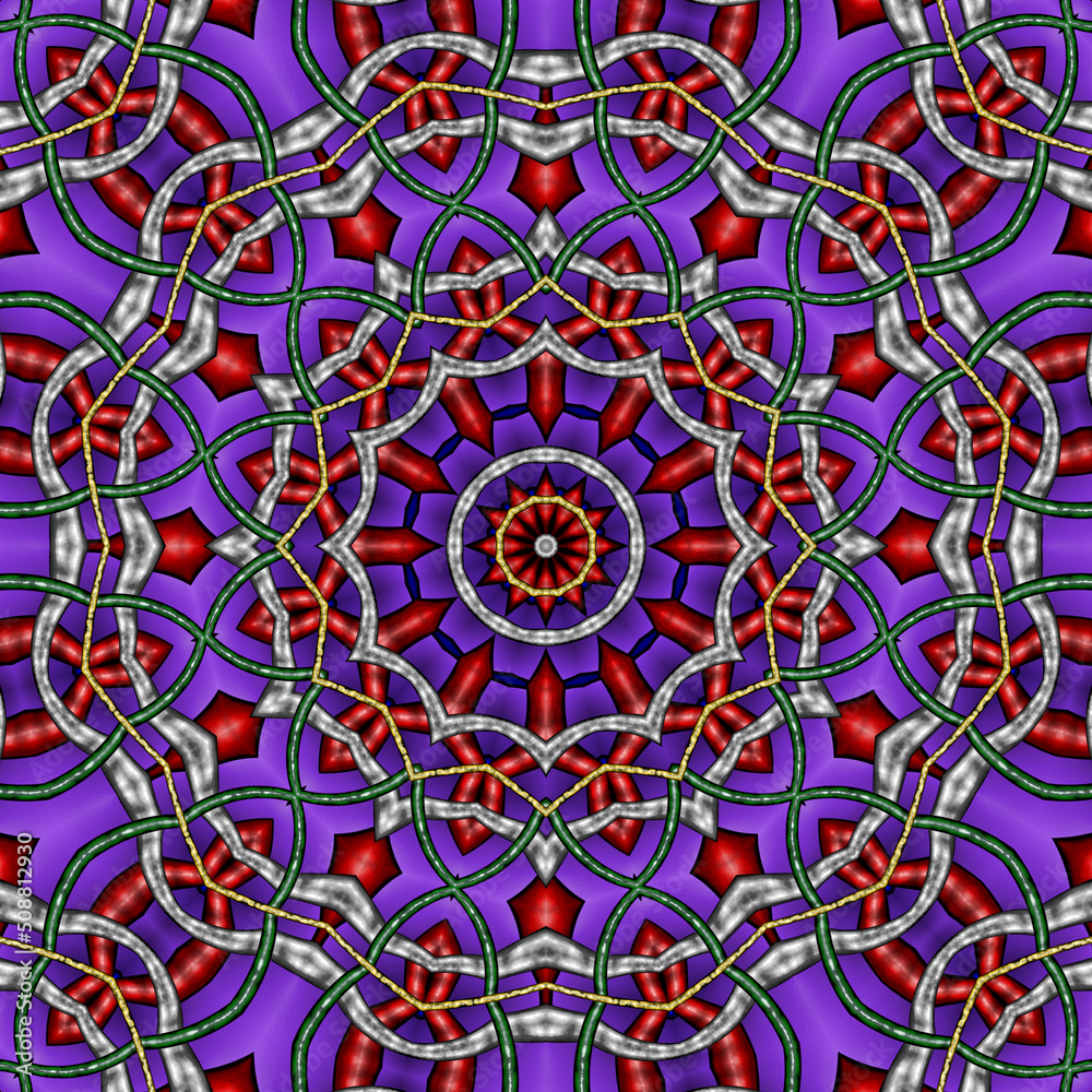 3d effect - abstract polygonal  geometric fractal pattern