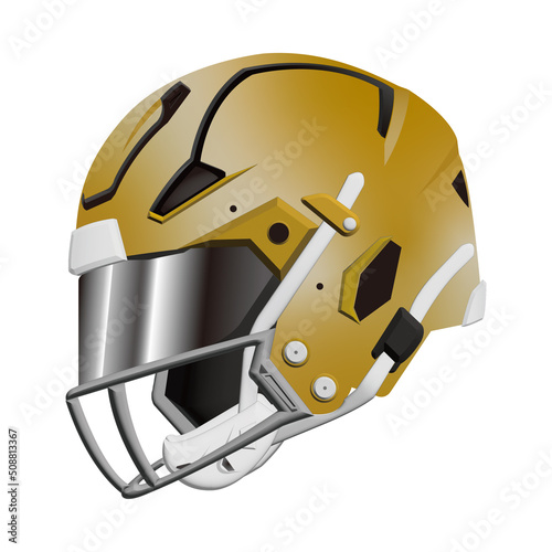 football helmet riddell axiom gold/gray photo