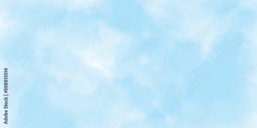 Blue sky with beautiful natural white clouds. The vast blue sky and clouds sky background. vector illustrator
