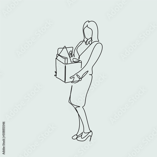 concept of dismissal of woman line minimalism