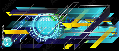 Block chain currency sticker stripes for car race or truck.