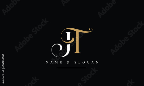 TJ, JT, T, J abstract letters logo monogram