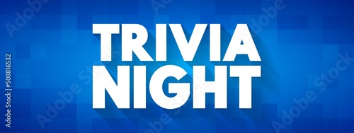 Trivia Night text concept for presentations and reports