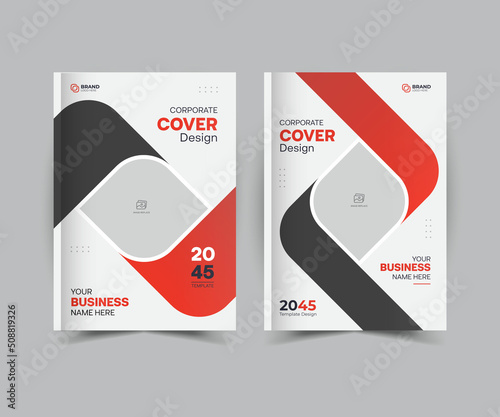 Business book cover design template in a4. can be adapt to brochure, annual report, magazine, poster, corporate presentation, portfolio, flyer, banner, website.
