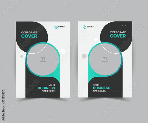 Business book cover design template in a4. can be adapt to brochure, annual report, magazine, poster, corporate presentation, portfolio, flyer, banner, website.