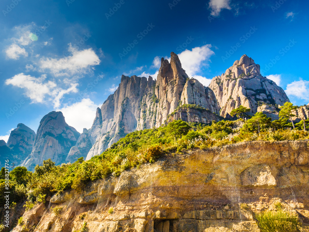 Mountain of Montserrat, Catalonia Spain. - obrazy, fototapety, plakaty 