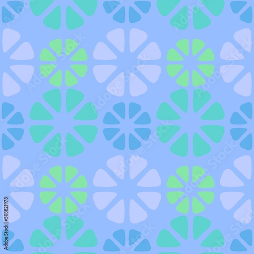Abstract flower seamless geometric floral pattern for textiles and packaging and gifts and cards and linens and kids