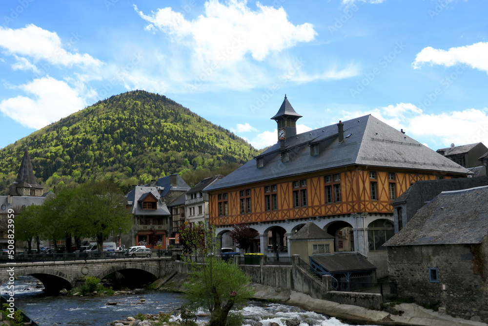 Arreau in the Pyrenees mountains in France