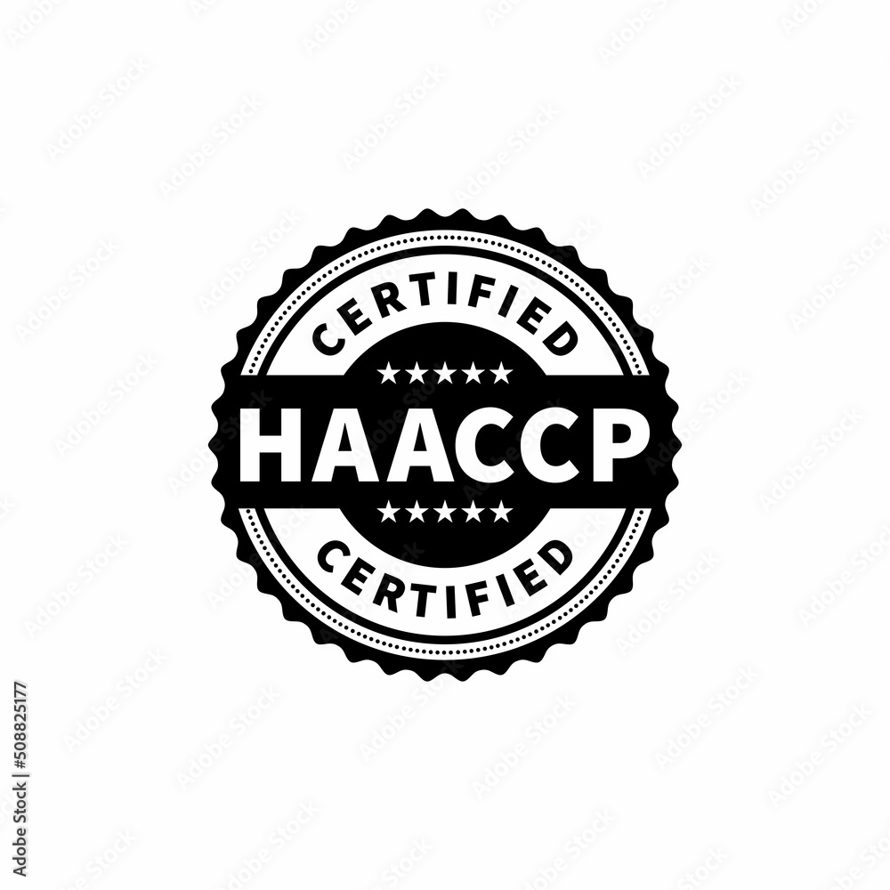 HACCP Certified icon on white background. Vector stock illustration. HACCP Certified icon on white background. Vector stock illustration.
