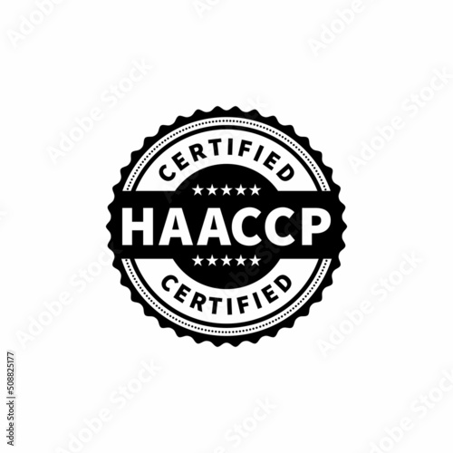 HACCP Certified icon on white background. Vector stock illustration.