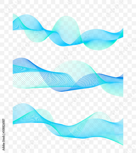 Abstract flowing blend wavy lines