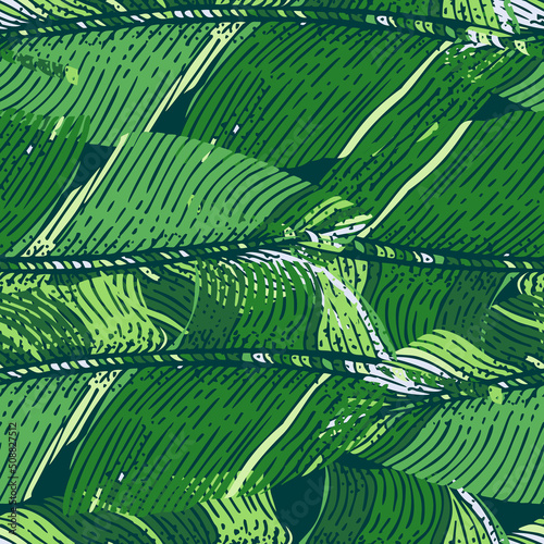 Camouflage seamless pattern. Abstract green army tropical background.