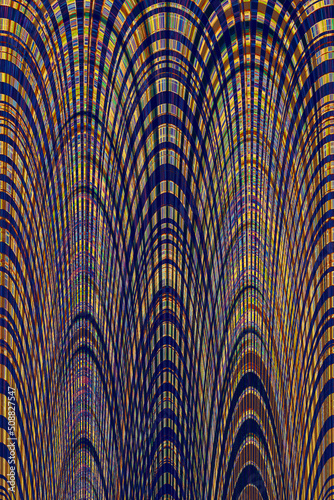 Abstract image. Colorful background. Straight and curved lines. Forms with beautiful graphic design.