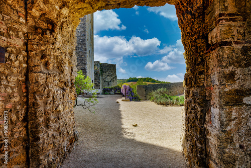 Panorama on the walls of the castle of Staggia Siena Tuscany Italy photo